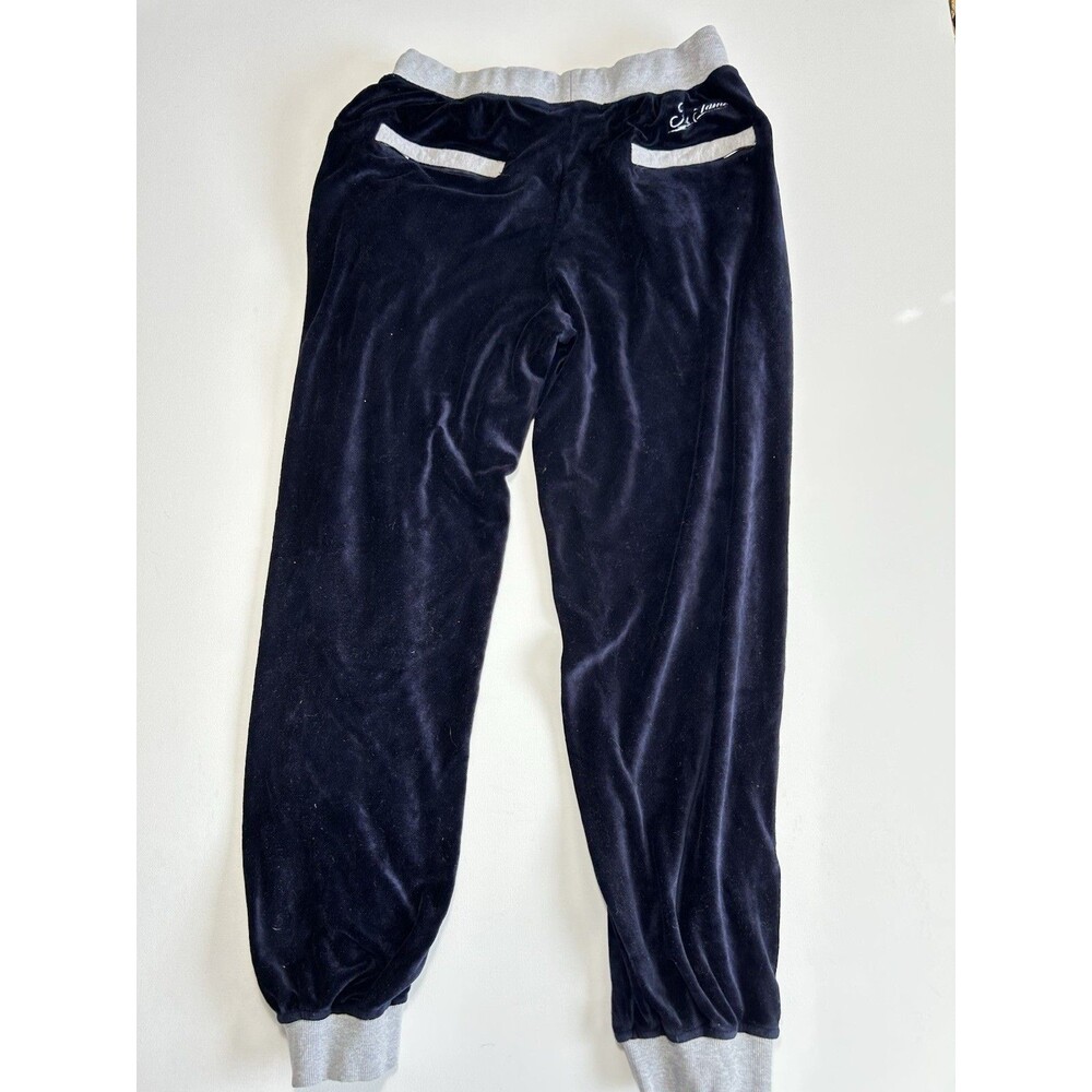 Post Game Blue Velour Joggers Size Large Zip Ankle Drawstring Pants *READ - Picture 2 of 16